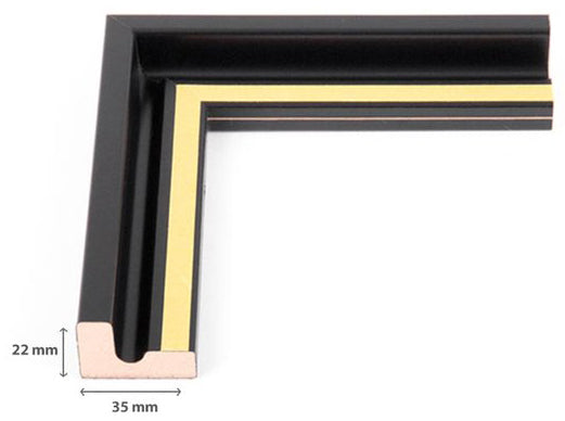 Schattenfugenrahmen Schwarz matt für Acrylglas & Aludibond - Drucke