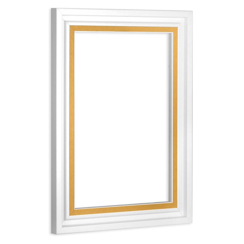 Schattenfugenrahmen Weiß matt für Acrylglas & Aludibond - Drucke