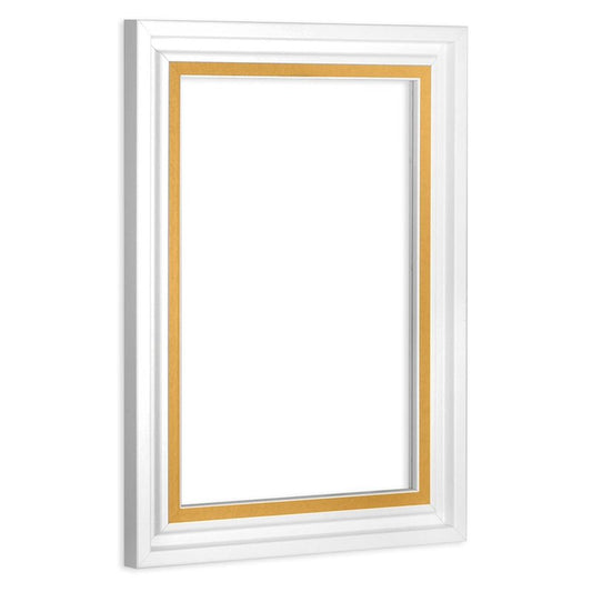Schattenfugenrahmen Weiß matt für Acrylglas & Aludibond - Drucke