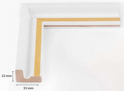 Schattenfugenrahmen Weiß matt für Acrylglas & Aludibond - Drucke