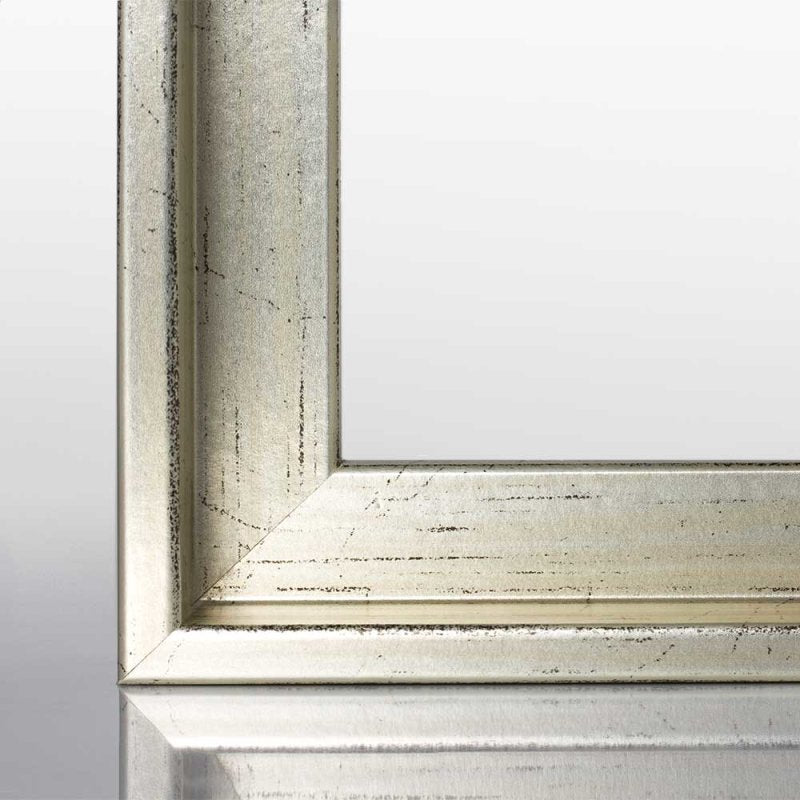 Schattenfugenrahmen Silber Vintage für Leinwandbilder